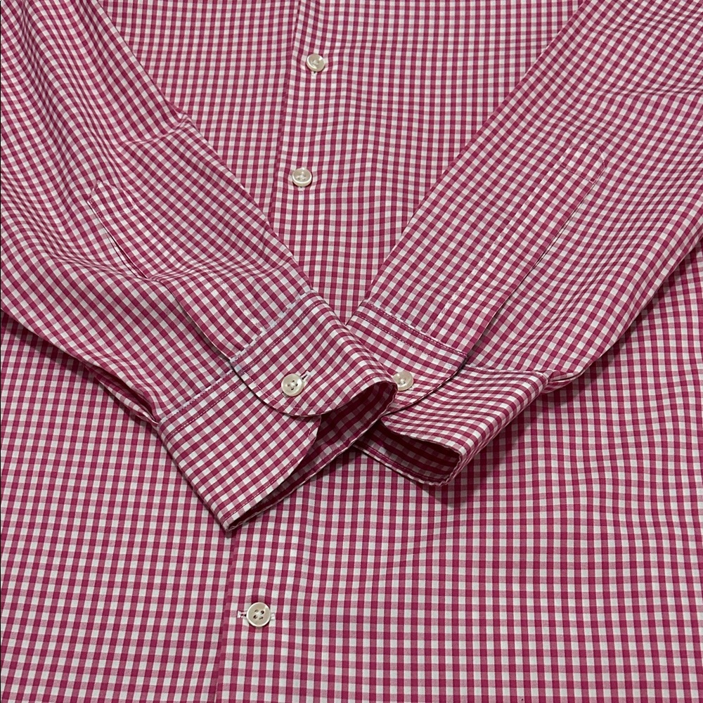 Charles Tyrwhitt Shirt Men’s Red Checkered Dress Button Down - Picture 13 of 14